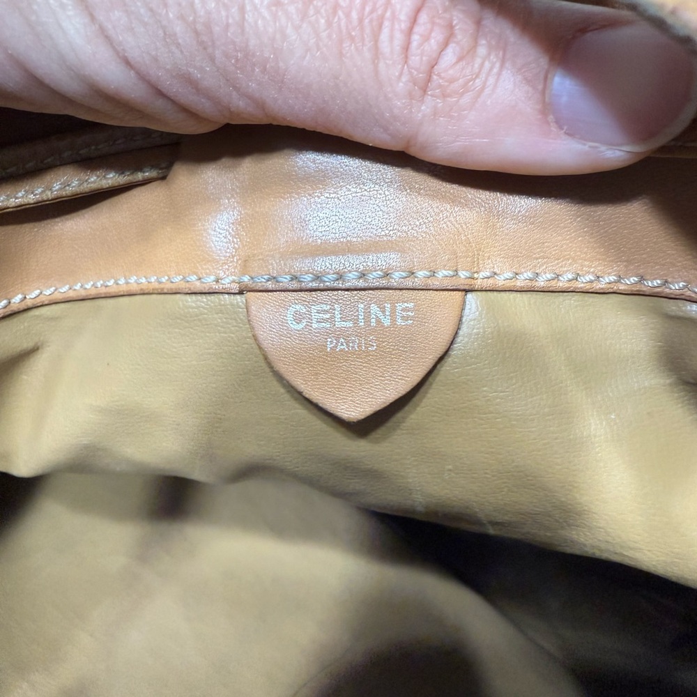 Celine vintage Brown Leather Bucket Bag - Picture 4 of 13